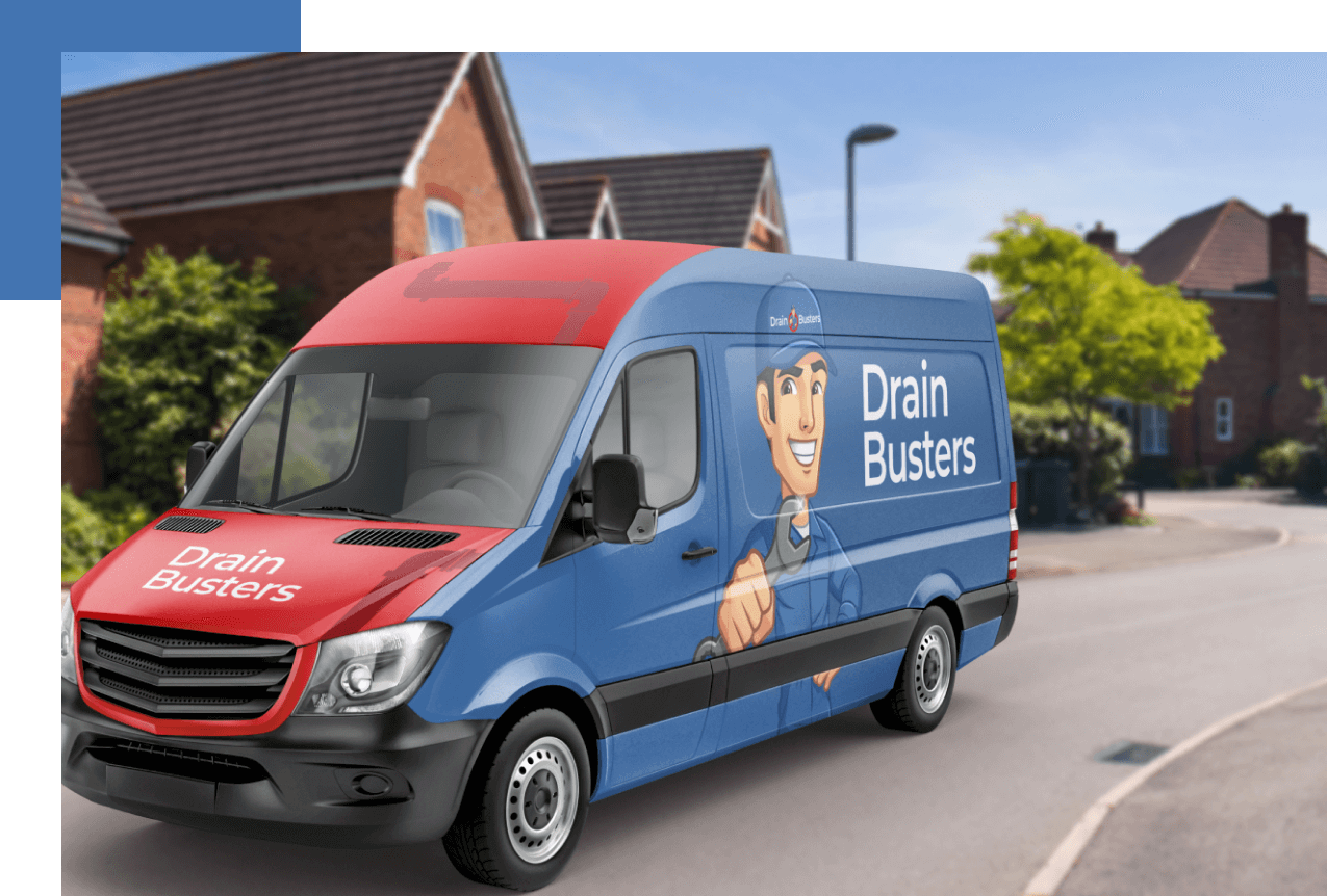 Local drainage engineer with van